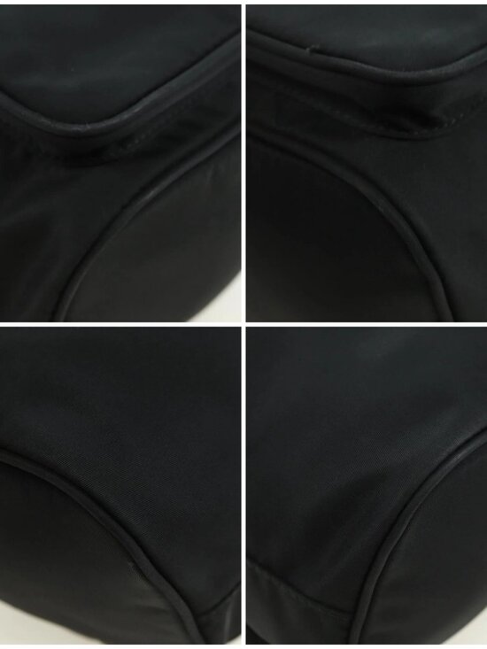 PRADA Purse Shoulder Bag Nylon 2way Black Silver Auth 175065SAM main image 11